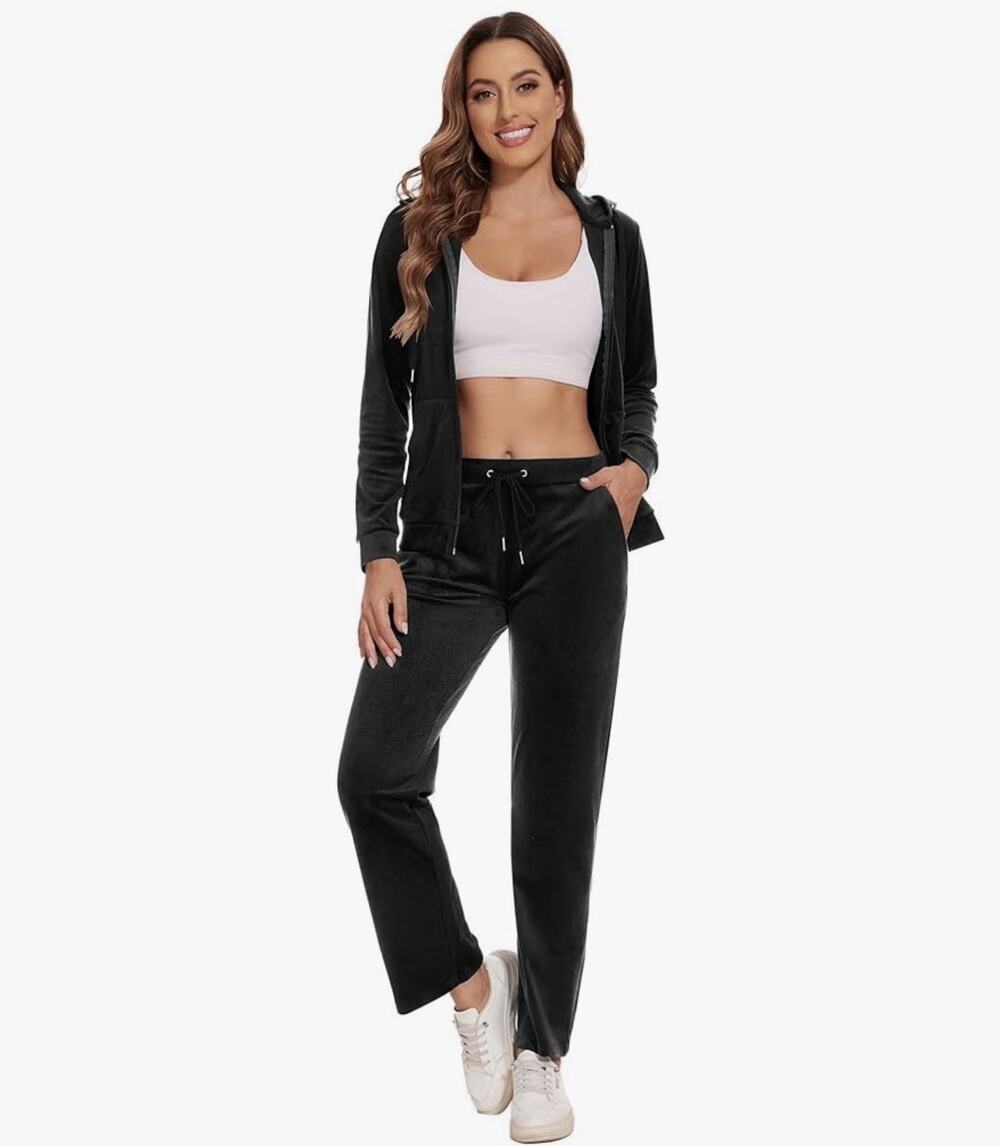 ROYAL MATRIX Women's Velour Tracksuit, 2 Pieces Full Zip Size XXL
